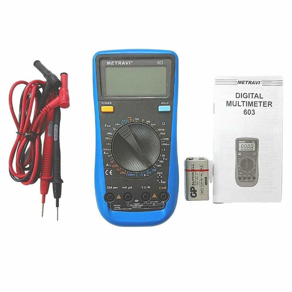 Metravi 603 Digital Multimeter 3-1/2 Digits / 1000V
