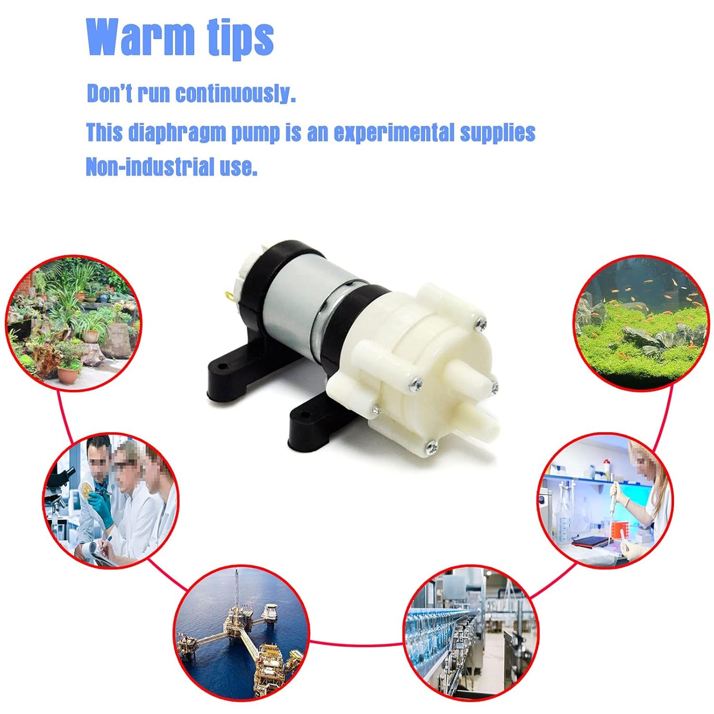 Diaphragm Water Pump DC 12V 6W R 385+ Silicone Buckle Aquarium Fish Tank Pumps