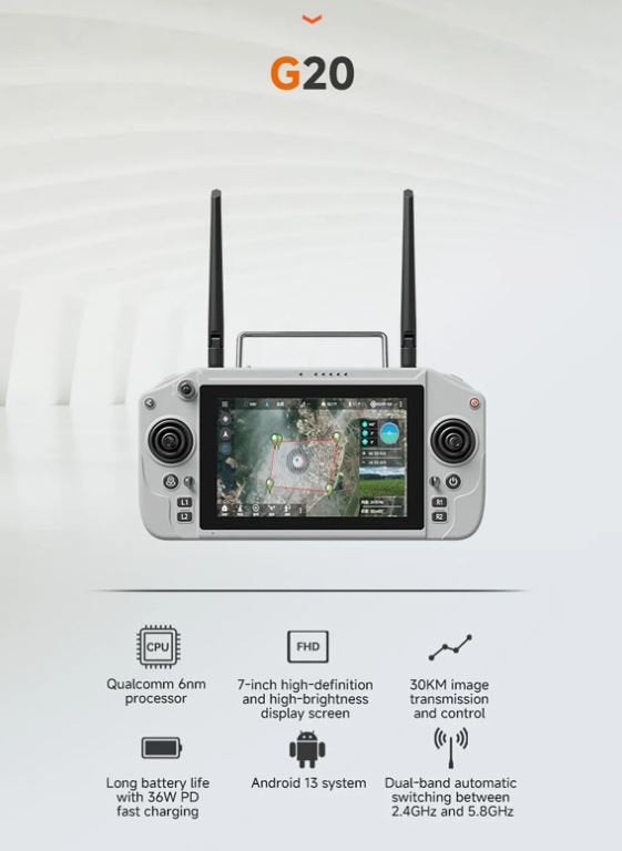 Skydroid G20 2.4ghz to 5.8ghz Remote Controller With GR01 Receiver For 30km Long Distance