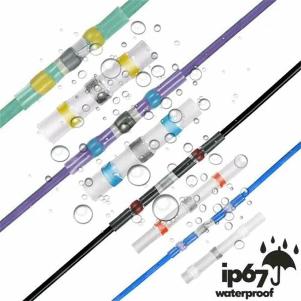 250 Pcs Heat Shrink Solder Sleeve Crimpless Butt Connectors Waterproof