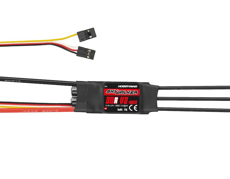 HobbyWing Skywalker V2 Series 30A ESC (30A-4S-V2) (3S-4S) 5A BEC