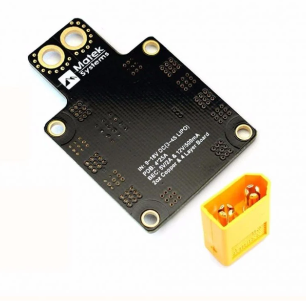 Matek Systems PDB-XT60 with BEC 5V and 12V Power Distribution Board