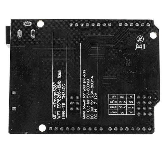 Uno + WiFi R3 AtMega328p + NodeMCU ESP8266 8mb Memory USB-TTL CH340G