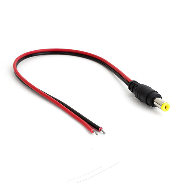 DC Jack Male Power Connector With Red & Balck Wire 5.5×2.1mm