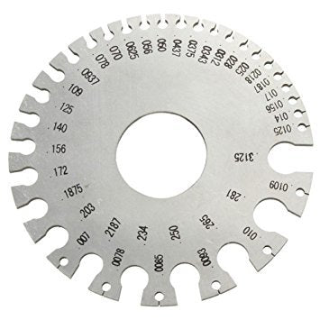 Wire Gauge Measuring Tool Standard SWG 1-36 Round