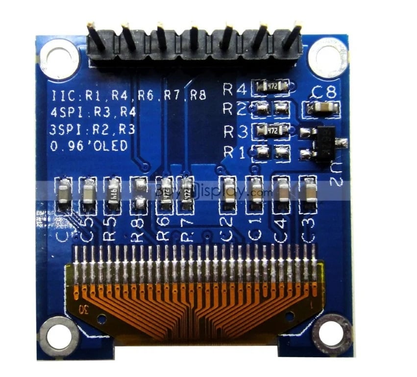0.96″ OLED Display Module – SPI / I2C – 7 Pin