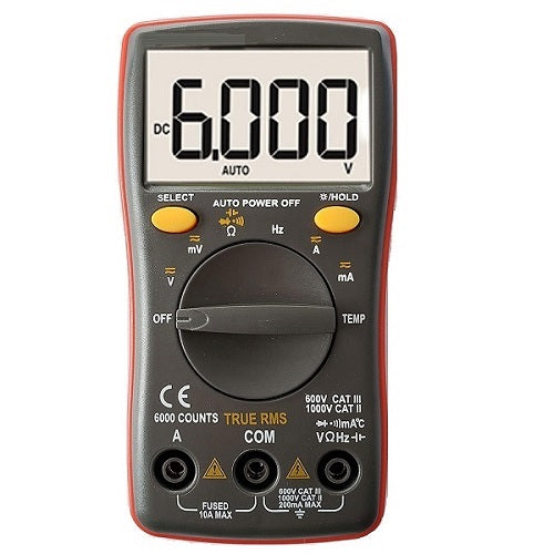 MetroQ MTQ-109+ Digital Autorange Multimeter (TRMS,  6000 Counts)
