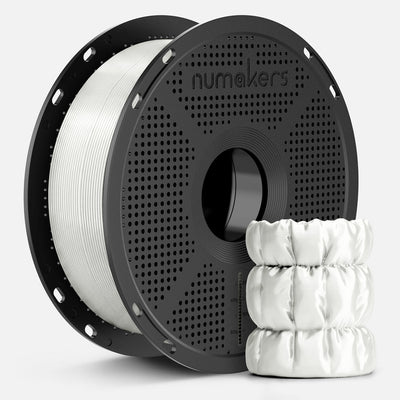 Numakers PLA Silk Filament – White – 1.75 mm / 1 kg