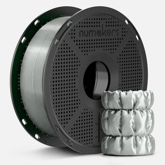 Numakers PLA Silk Filament – Silver – 1.75 mm / 1 kg