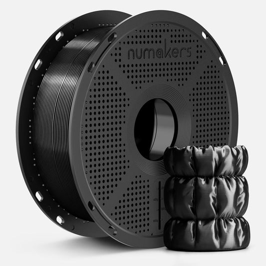 Numakers PLA Silk Filament – Black – 1.75 mm / 1 kg