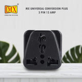 MX-864 MX Universal Converson Plug 5A 3 Pin, For India - Worldwide Adaptor
