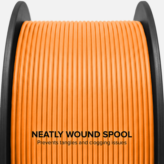 Numakers PLA+ Fluorescent Orange filament spool, second view
