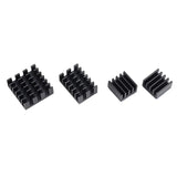 Aluminum Heat Sink Set Black for Official Raspberry Pi 4B 4 in 1