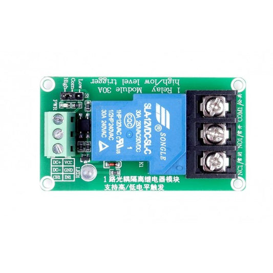 12V 1 Channel 30A Relay Module with Optocoupler, Isolation 12V Supports, High and Low Triger