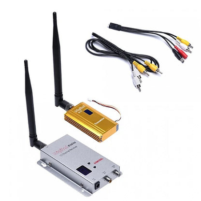 FPV Wireless Audio Video 8CH Transmitter and 12CH Receiver 1.2GHz 2W