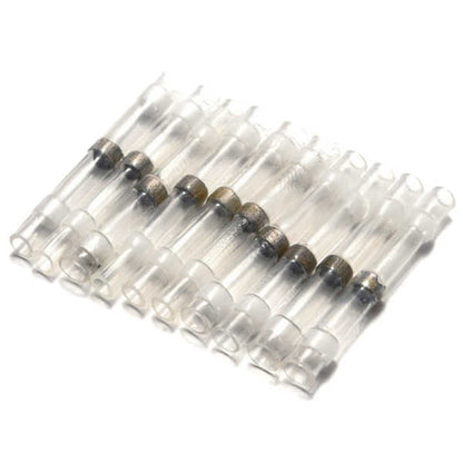 White Heat Shrink Solder Sleeve Crimpless Butt Connectors