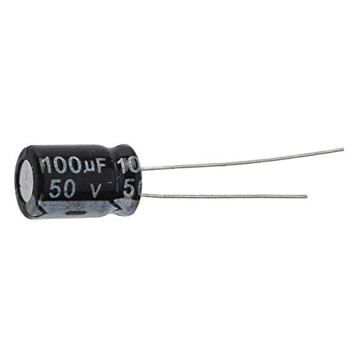 100uF 50V Electrolytic Capacitor (Pack of 1)