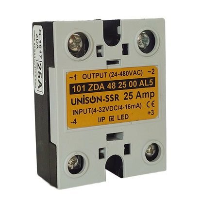 Solid State Relay UNISON SSR 25AMP UNI 101 ZDA 48 25 00 AL5, DC TO AC