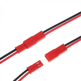 2 Pin JST Male and Female Red Locking Connector Plug (1 Pair)