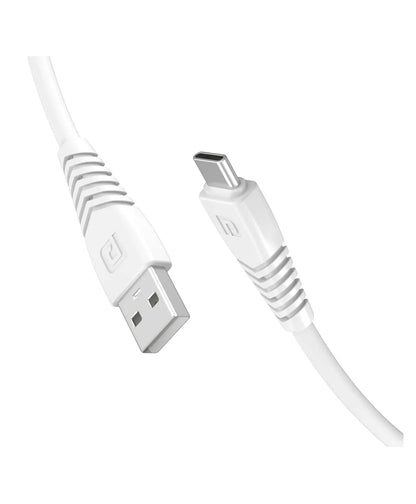 Portronics POR-1033 USB-A to Type-C Data Cable 1 m Length (White)