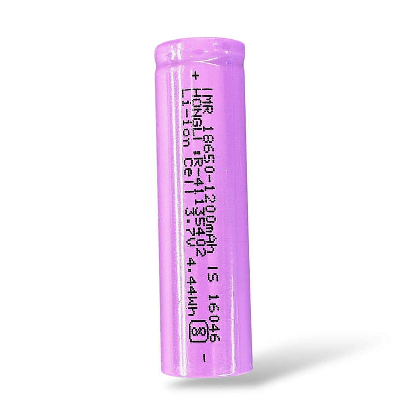 Hongli 1200mAh 18650 Rechargeable Lithium ion Battery, 3.7 V 4.44Wh Li-Ion Cell