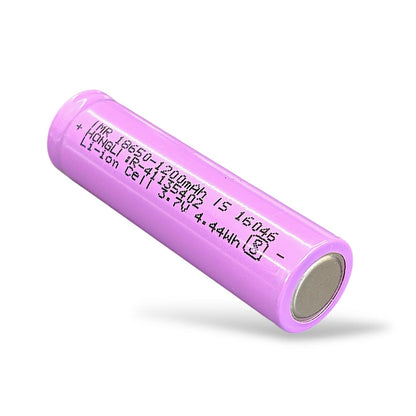 Hongli 1200mAh 18650 Rechargeable Lithium ion Battery, 3.7 V 4.44Wh Li-Ion Cell