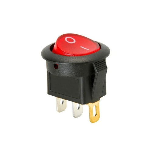 KCD1 T125 6A 250V 10 125v Round Rocker Switch SPDT 3 LEG ON OFF Panel Mount