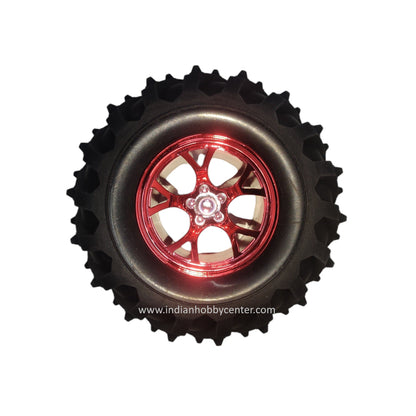 125mm ATV Robotics Wheel -All Terrain Robot Monster Off Road Wheel (Red)