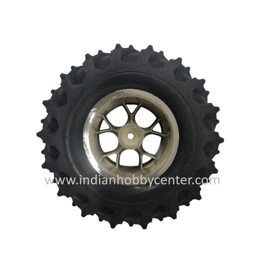 125mm ATV Robotics Wheel with Coupler-All Terrain Robot Monster Off Road Wheel (Silver)