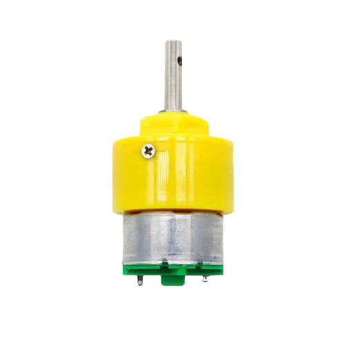 100 RPM Center Shaft DC 12V Gear Motor (Yellow)