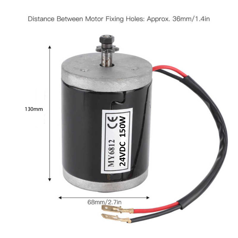 150W 24V E-Bike DC Motor MY6812 2750RPM