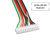12 Pin JST-XH 2515 RMC Female Connector with wire 25cm - 2.54mm Pitch (1 Pc)