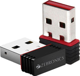 ZEBRONICS ZEB-USB150WF1 WiFi USB Mini Adapter Supports 150 Mbps Wireless Data, Comes with Advanced Security WPA/WPA2 encryption Standards
