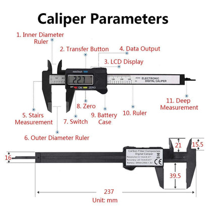 Digital Vernier Caliper 150 mm / 6-Inches