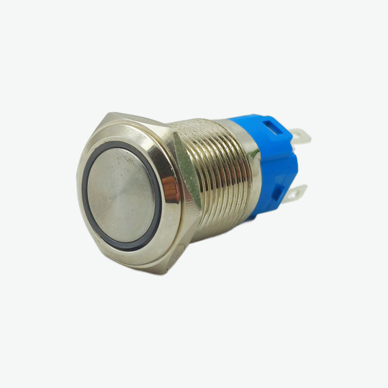 12mm Green Led Stainless Steel Momentary Type Push Button Switch 12v-24v DC