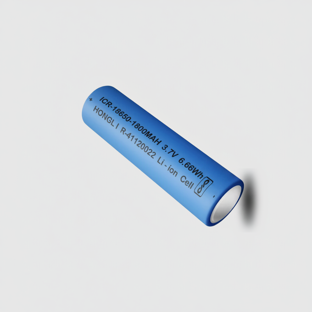 Hongli 1800mAh 18650 Rechargeable Lithium ion Battery, 3.7 V 6.66Wh Li-ion Cell (Original)