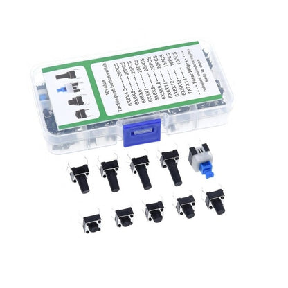 180 Pcs 10 Type Tectile Push Button Switch