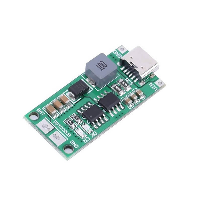 3S 12.6V 1A 18650 Lithium Battery Charger Module Type C