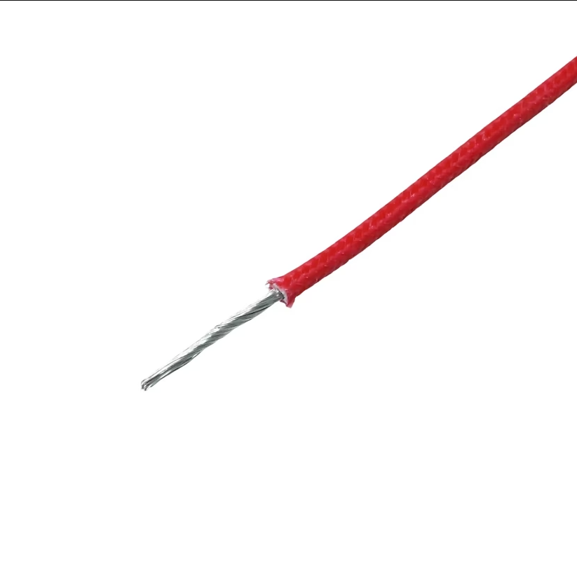 18 AWG Braided Silicone Wire High Flex Heat Resistant Cable Red - 1 Meter