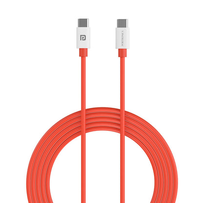 Portronics POR-2067 Konnect Dash Max 65w Type-C To Type-C Cable  1 Meter Length  (Red)