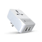 Portronics POR-1372 Adapto III : Dual-USB Adapter and AC Socket (White)