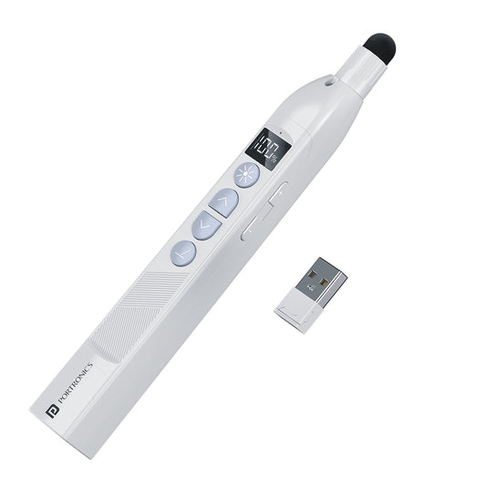 Portronics POR-2150 SlideMate 2 Wireless Presenter Remote with Laser Pointer (White)