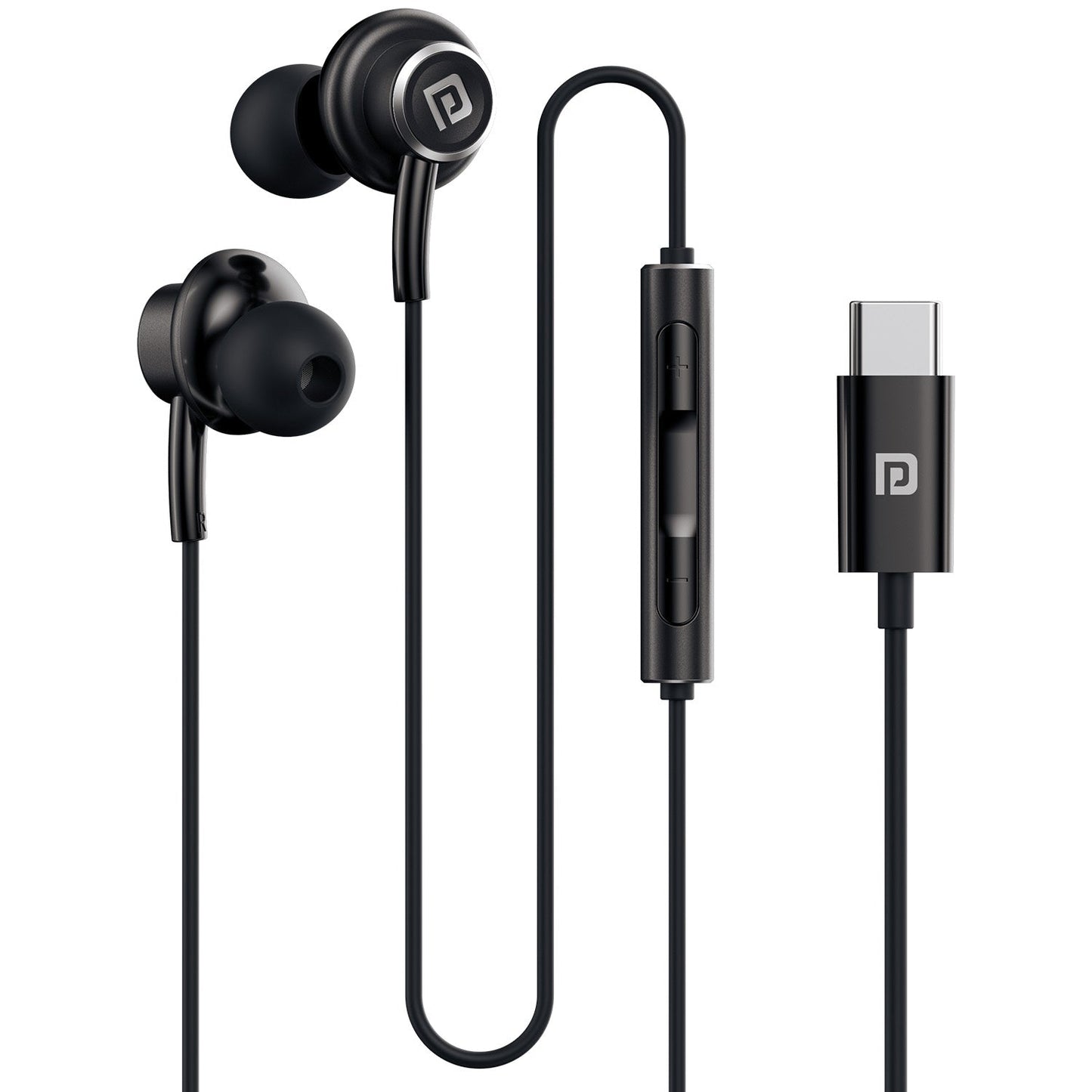 Portronics POR 3036 Conch Sigma C in Ear Type C Wired Earphones (Black)