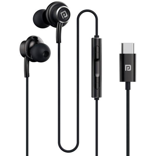 Portronics POR 3036 Conch Sigma C in Ear Type C Wired Earphones (Black)