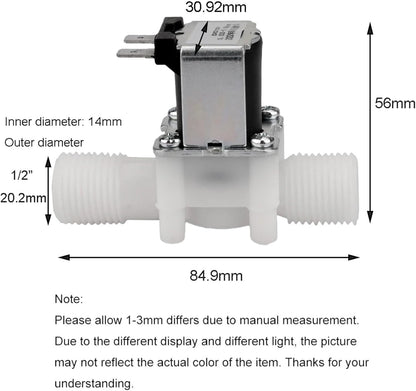 1/2 inch Electric Solenoid Valve 12v Solenoid Switch (Normally Closed)