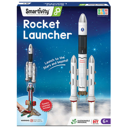 Smartivity DIY Rocket Launcher STEM Kit for Kids 6-12 Years, Learn Space Science