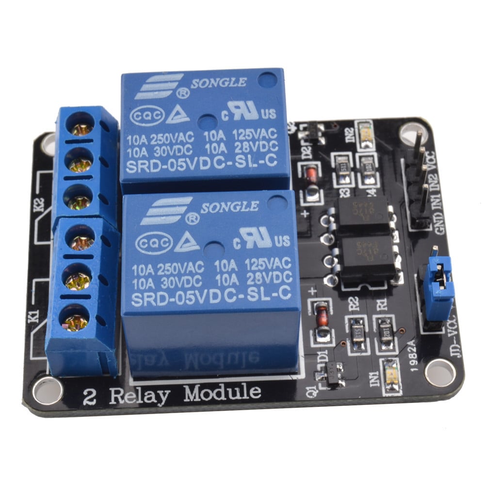 5V 2Ch 10A Dual Channel Relay Module with Optocoupler – Indian Hobby Center