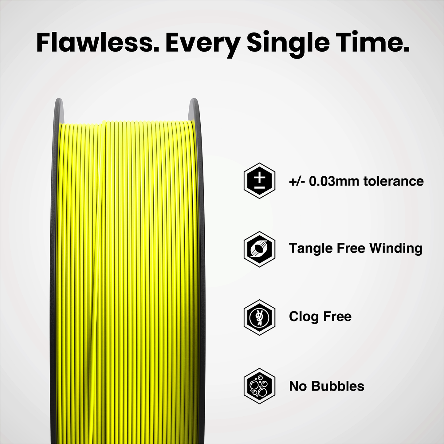 Numakers PLA+ Filament – Fluorescent Yellow – 1.75 mm / 1 kg