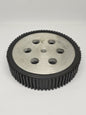 10x2 CM Aluminum Robot Wheel 6mm Shaft with Grip