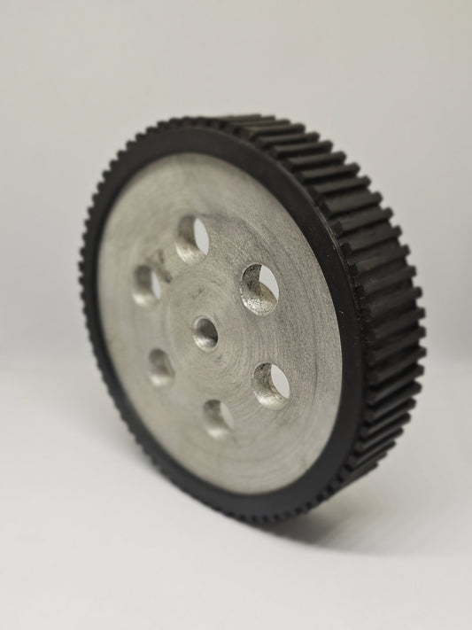 10x2 CM Aluminum Robot Wheel 6mm Shaft with Grip